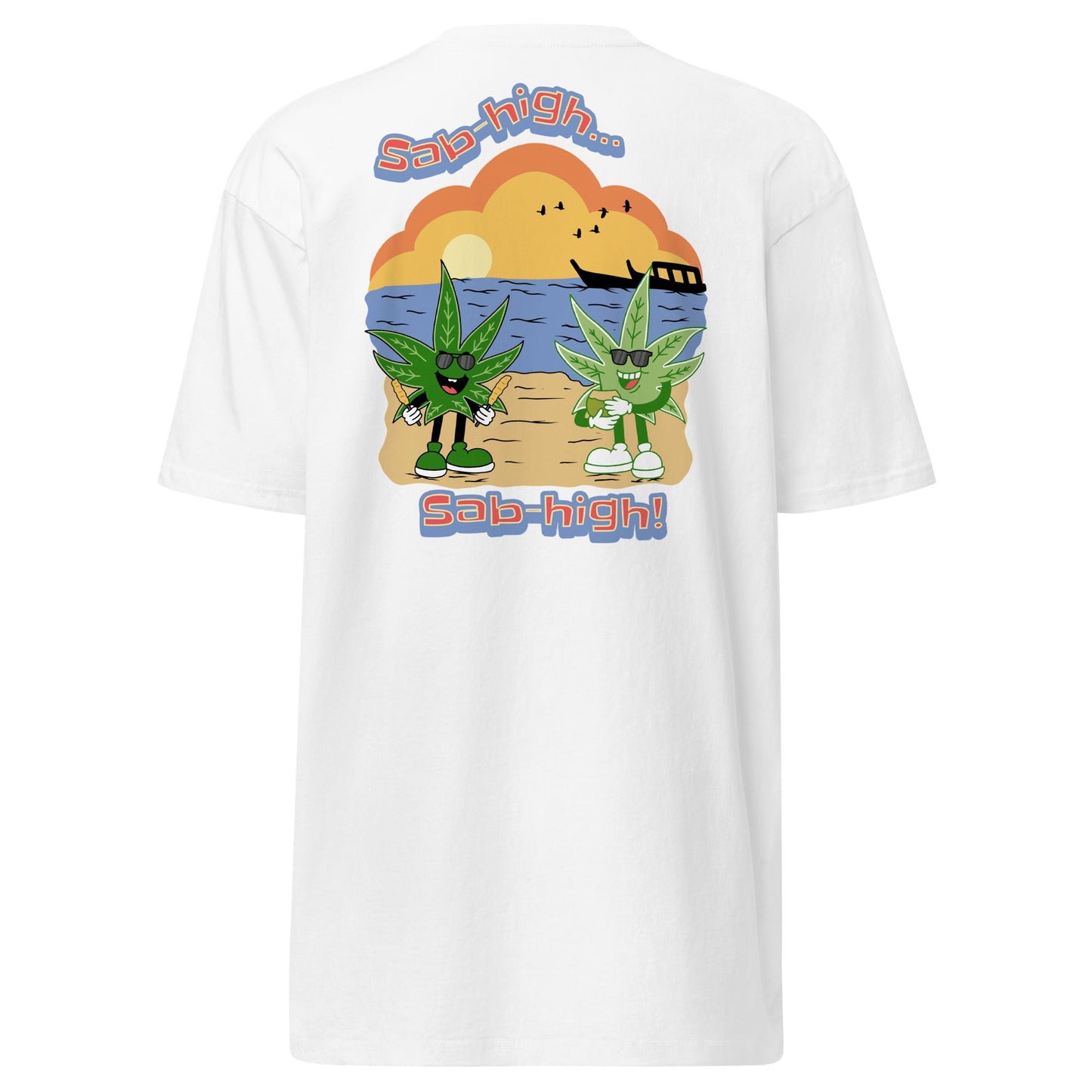 White Back Printed T Shirts - back | HIGH Season T-Shirt | Munchy Merchy