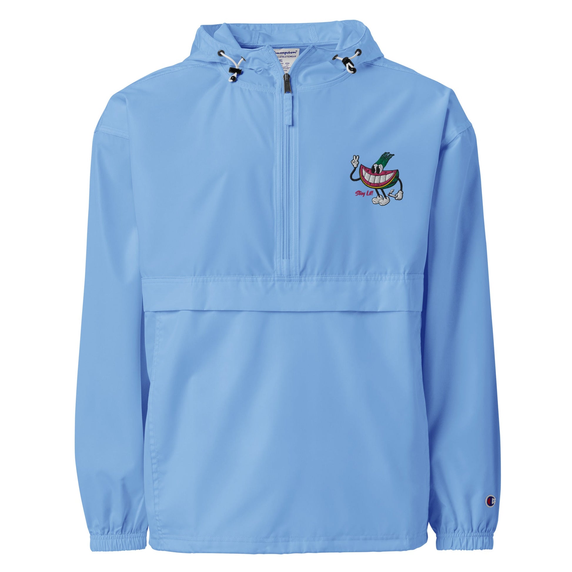 Light blue jacket cannabis apparel, Windproof Jacket Women's, Munchy Merchy