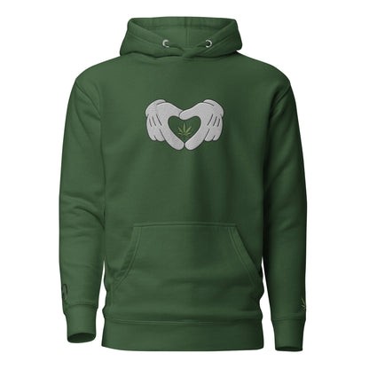 Military green Embroidered Hooded Sweatshirt | All I Need Hoodie | Munchy Merchy