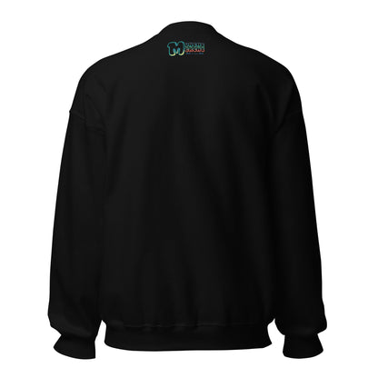 Black Unisex Embroidered Sweatshirt back | Munchy Merchy