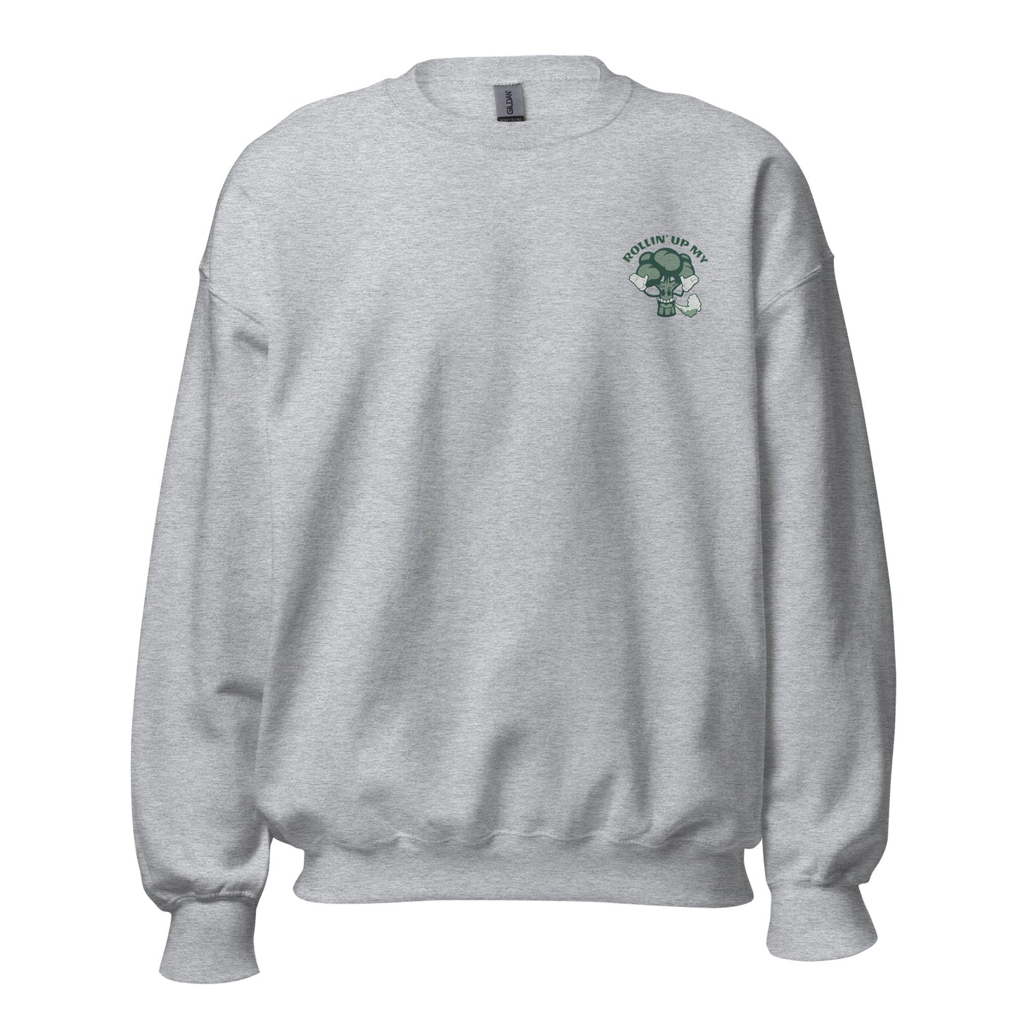 Grey THC Unisex Embroidered Sweatshirt | Munchy Merchy