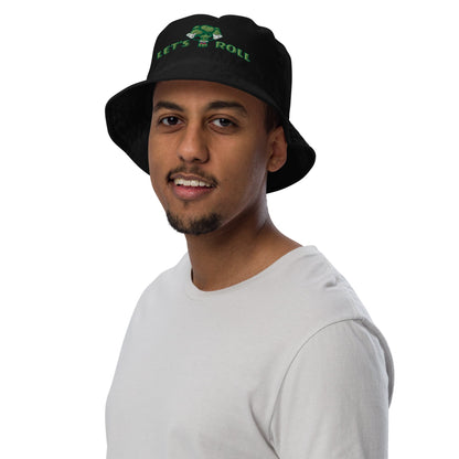 Man wearing black bucket hat stoner fashion, Cool Bucket Hat, Munchy Merchy