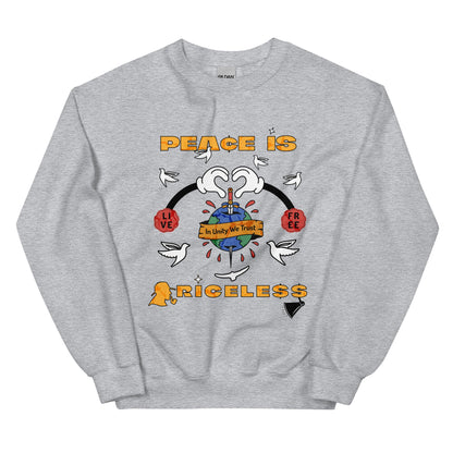 Grey  graphic crewneck sweatshirt, Munchy Merchy