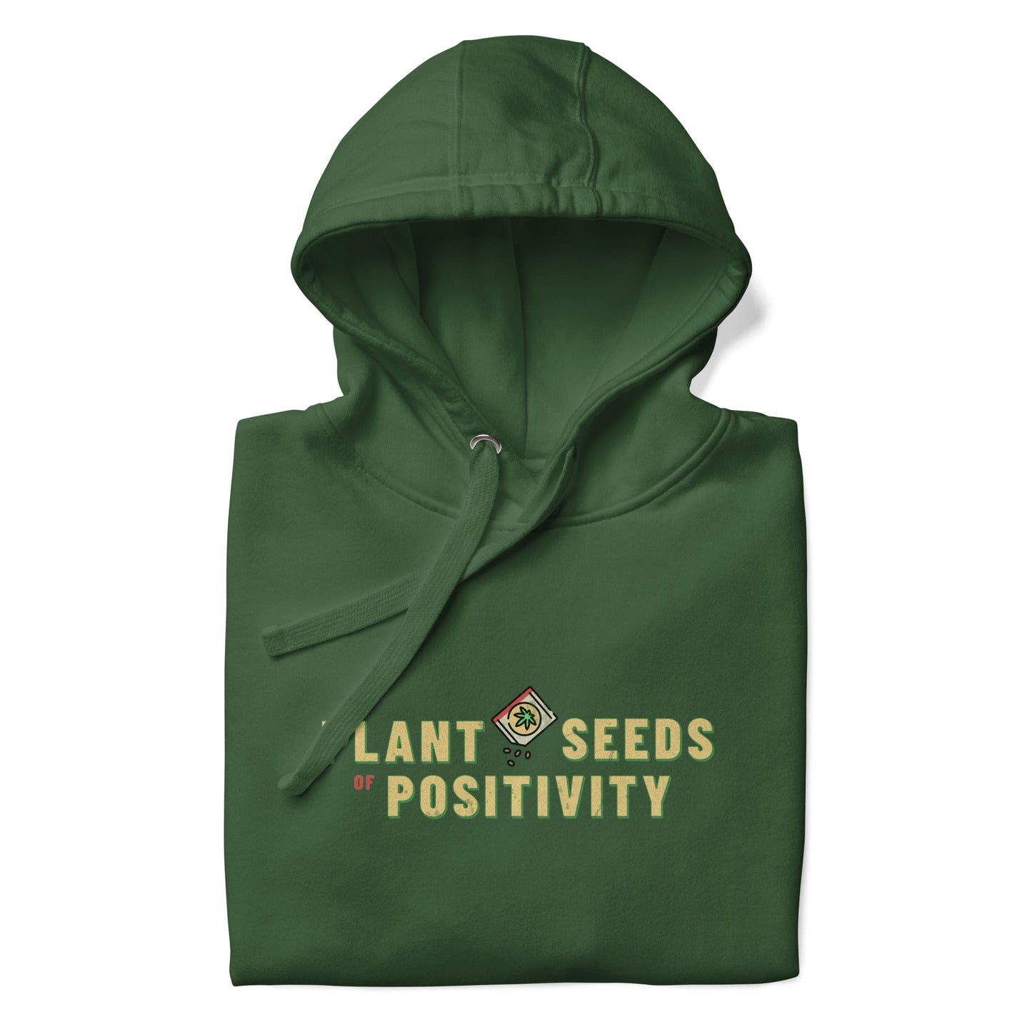 Green hoodie with large front pocket - Hoodie With Front Pocket | Radiate Positivity Hoodie | Munchy Merchy