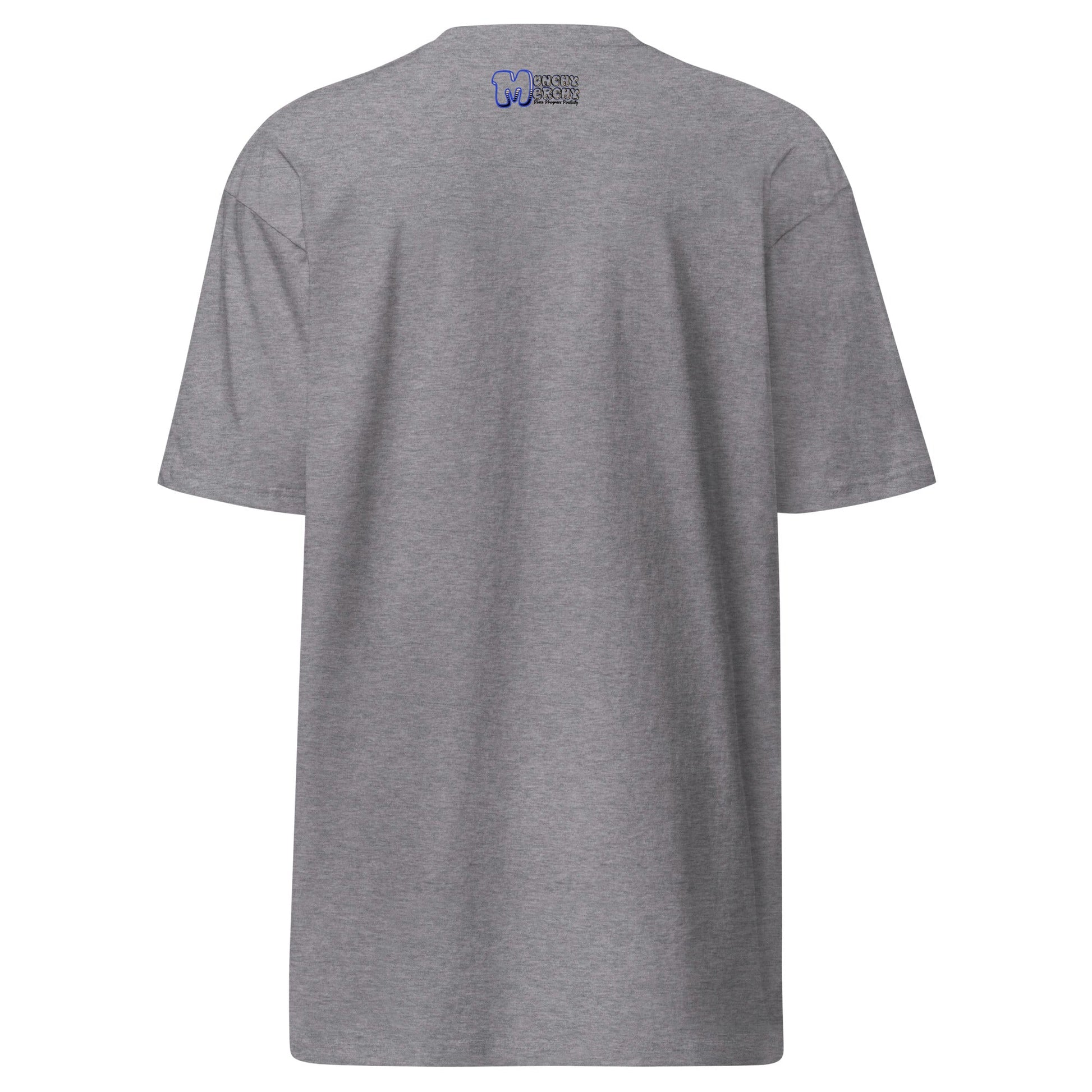 Grey Short Sleeve T-Shirt- back, Munchy Merchy